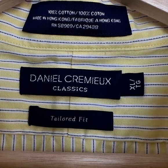 Daniel Cremieux Classics Tailored Fit Button Down Shirt Size XL Striped Preppy - Picture 4 of 5